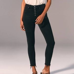 Abercrombie & Fitch High rise button front ankle